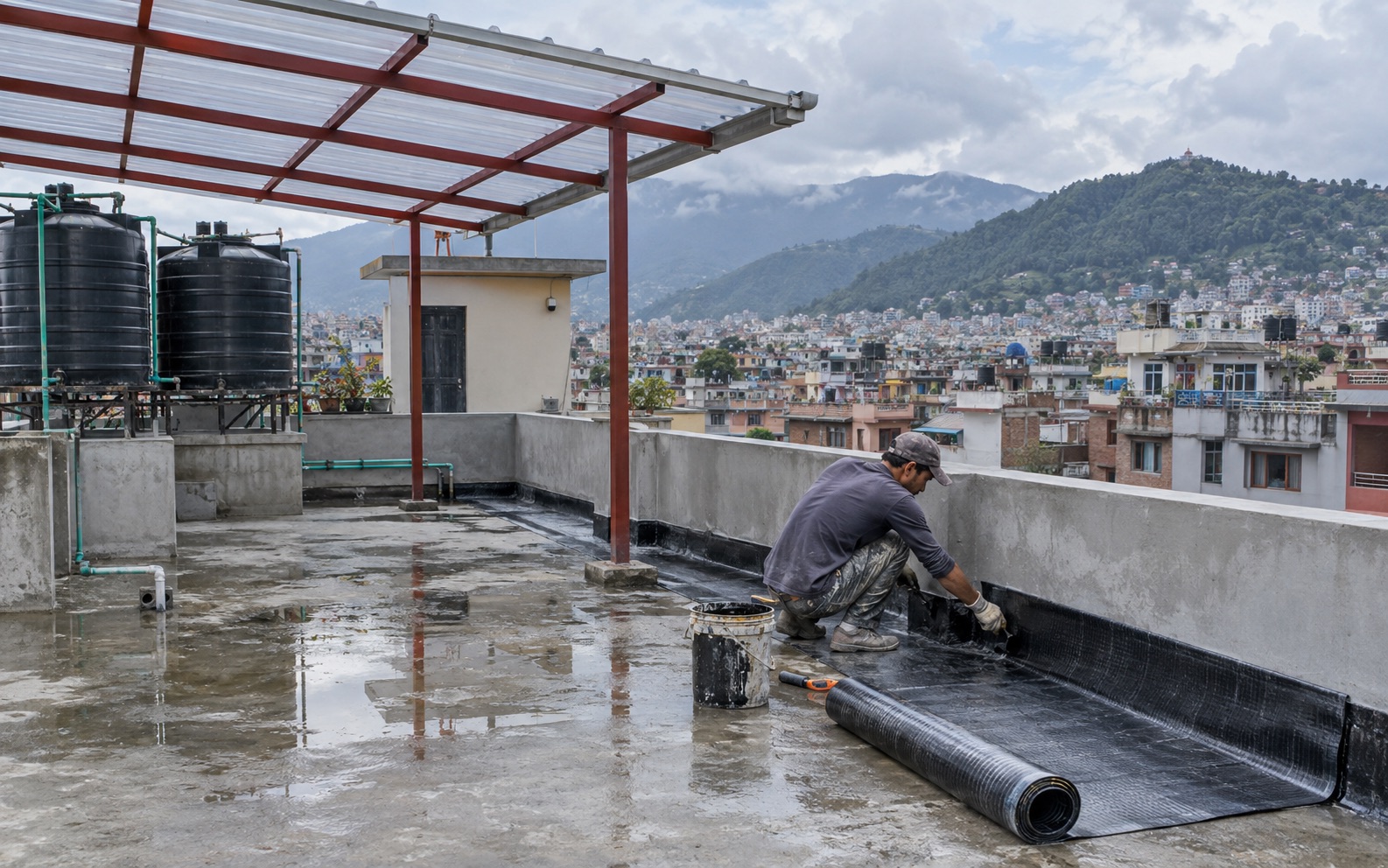Site protection during monsoon rain